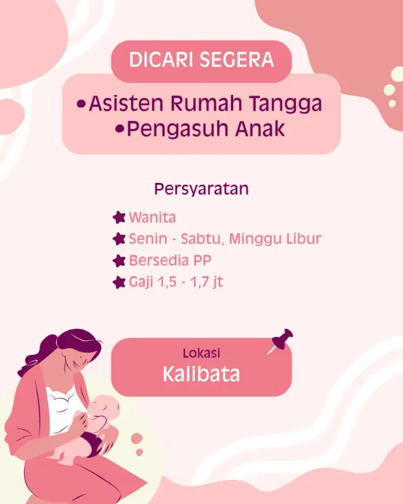 DICARI SEGERA ART DAN MOMONG DAERAH KALIBATA