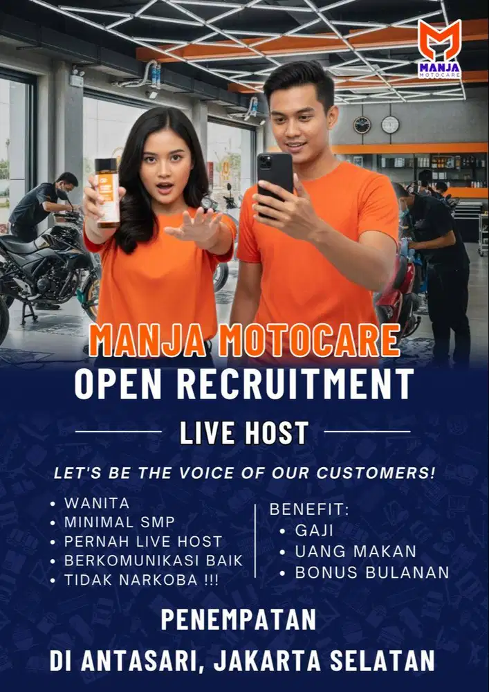 Lowongan Kerja Live Host Salon Motor di Antasari Jakarta Selatan