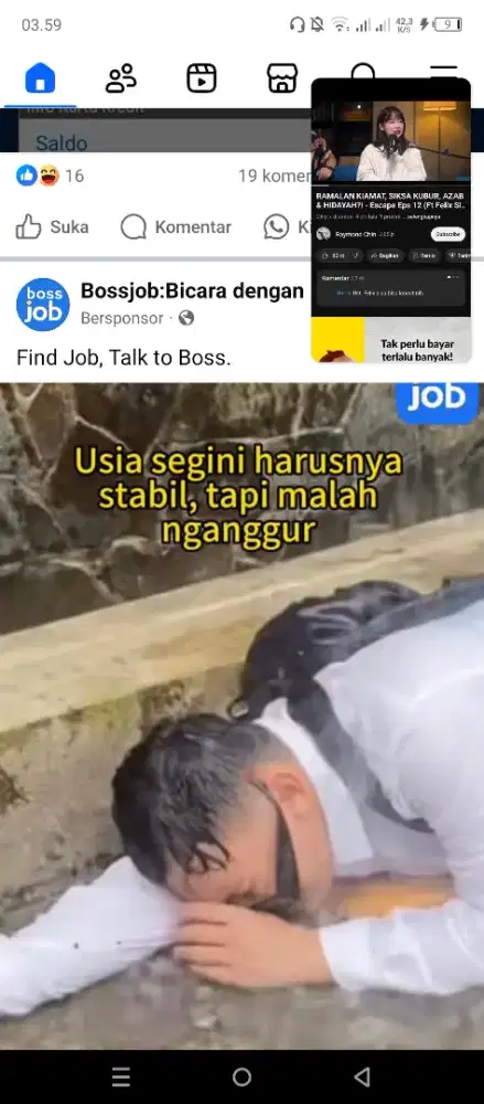 Mencari kerja apa saja,asal sumatra selatan