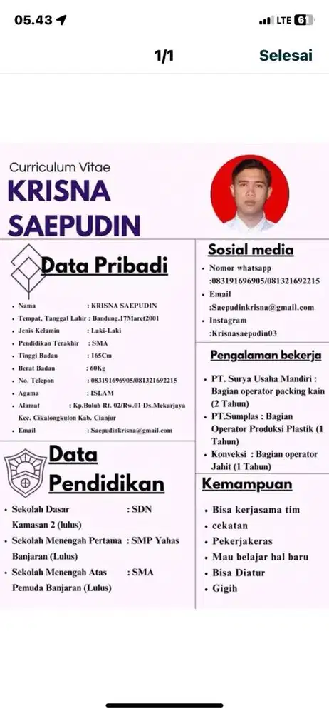 SEDANG MENCARI KERJA