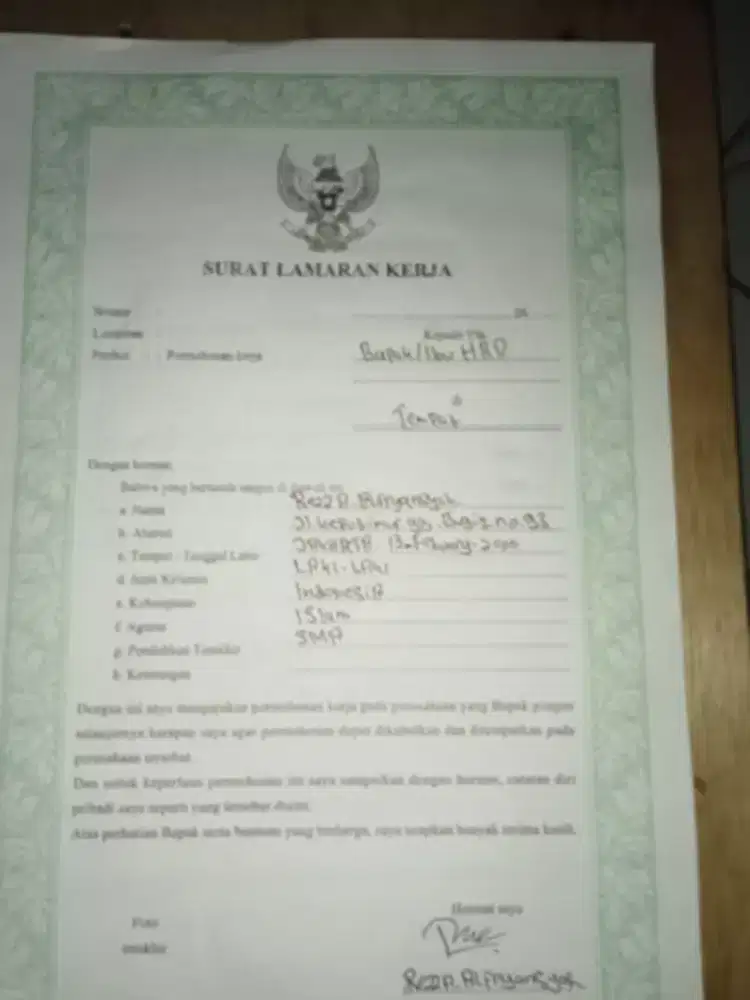 Ingin mencari pekerjaan