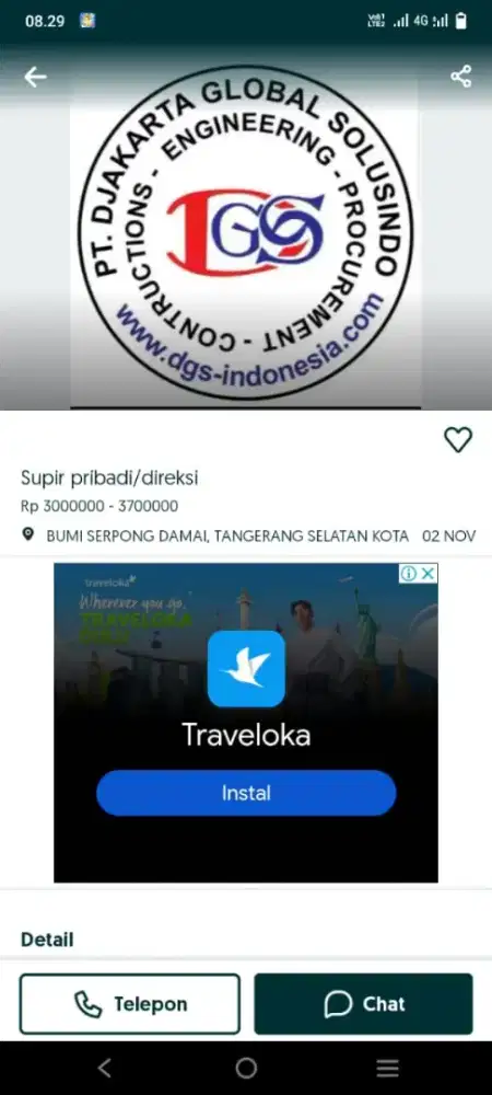 Supir Pribadi direksi