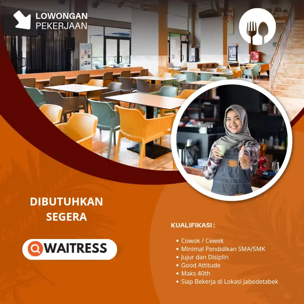Butuh karyawan bagian waiters