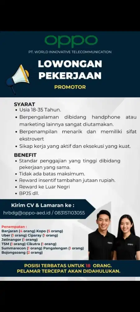 Lowongan kerja promotor