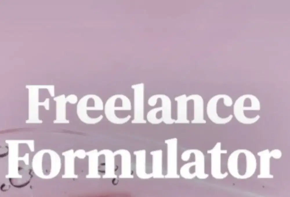 Freelance formulator kosmetik