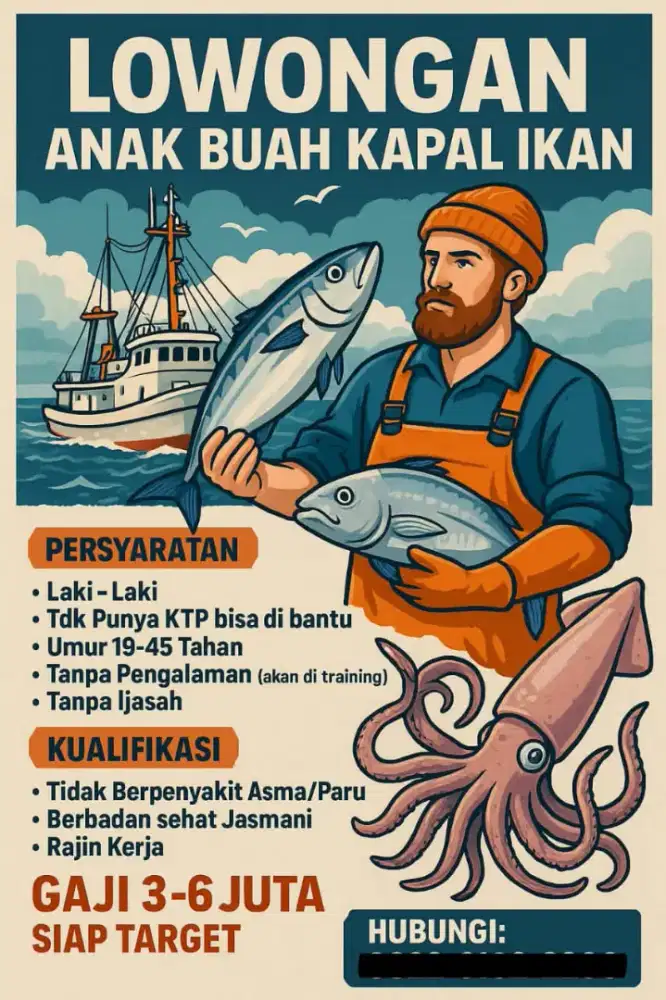LOWONGAN PEKERJAAN ABK IKAN