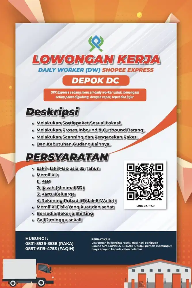 Lowongan Kerja Daily Worker Operator Reguler Shoppe
