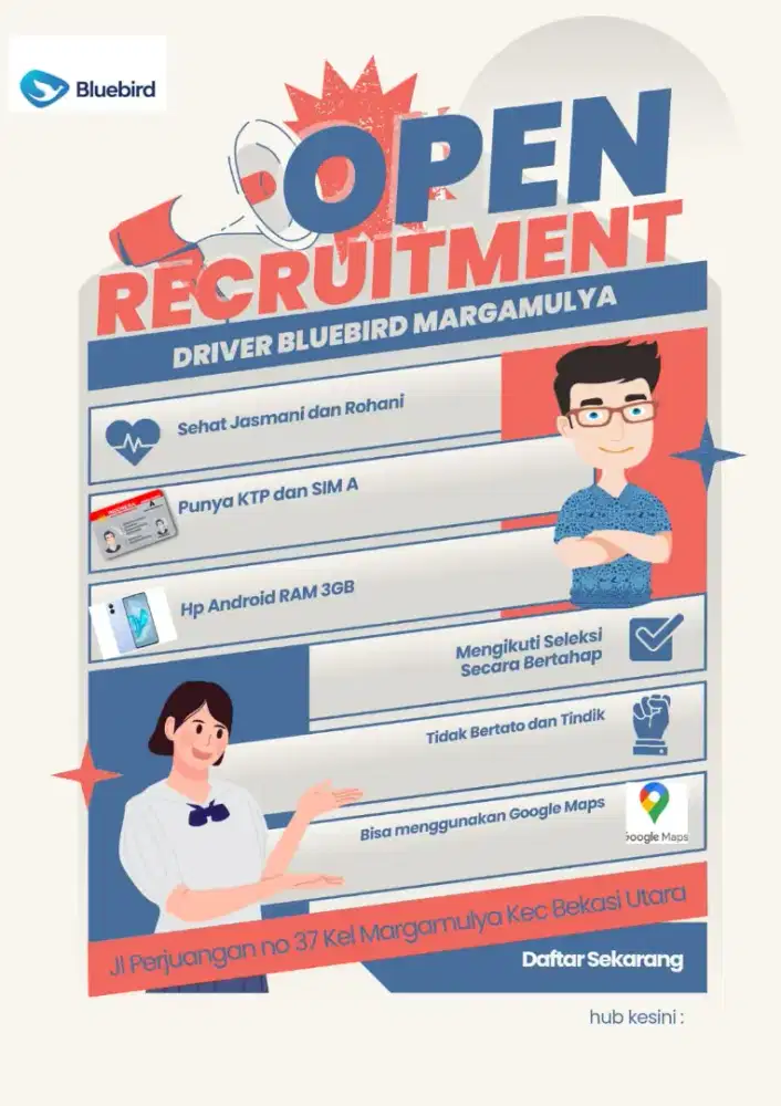 Loker Driver/Sopir/supir/pengemudi BLUEBIRD GROUP