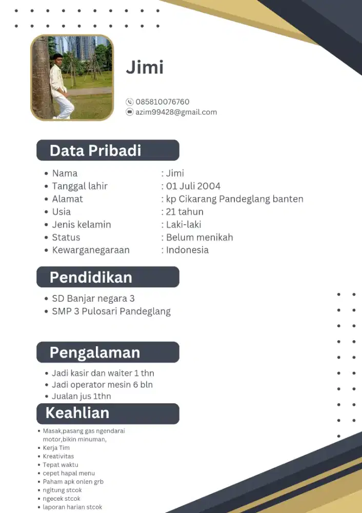 Info loker nya KLO ada kabarin