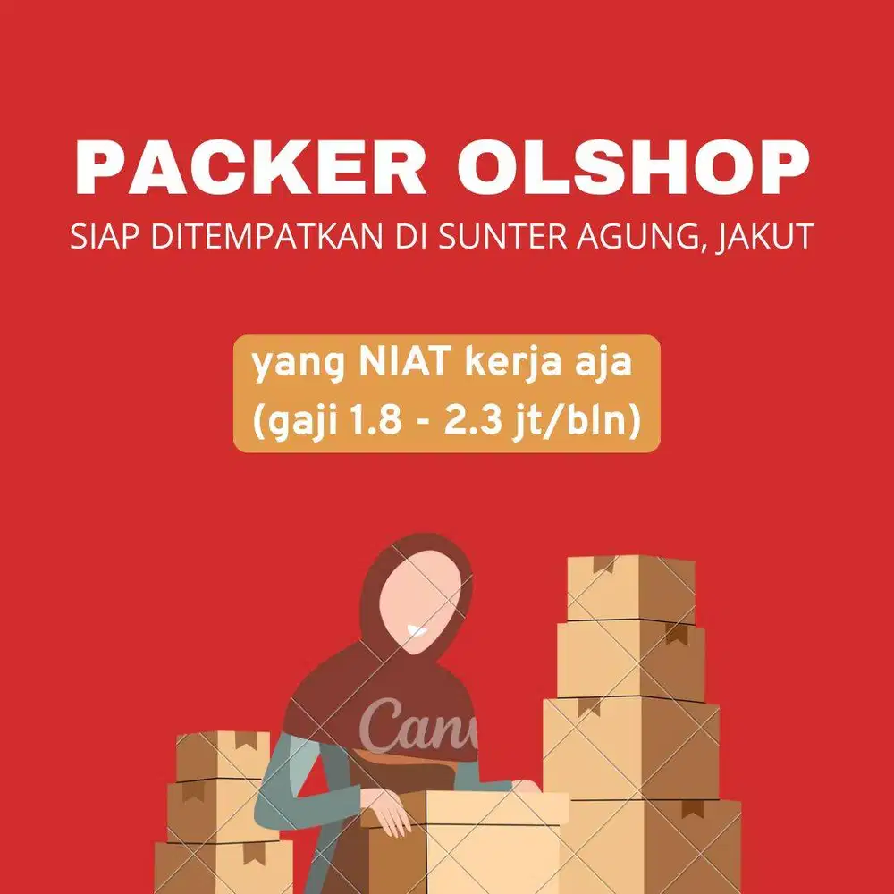 LOKER STAFF PACKING WANITA PACKER ONLINE SHOP DAERAH SUNTER