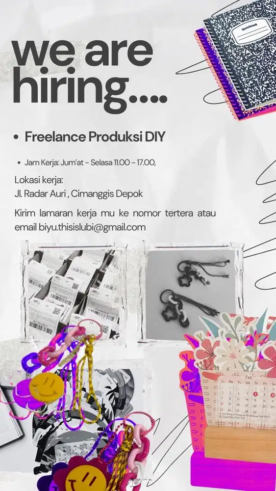 DIBUTUHKAN FREELANCE PRODUKSI KEYCHAIN