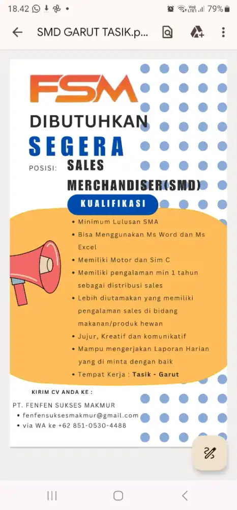 SALES MERCHANDISE GARUT TASIK