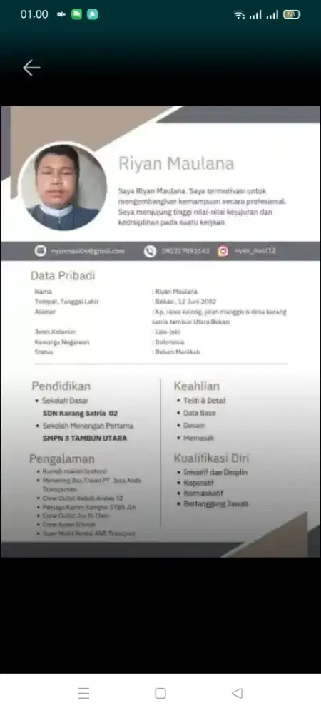 Butuh lowongan jadi driver