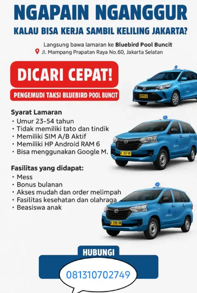 Lowongan driver bluebird