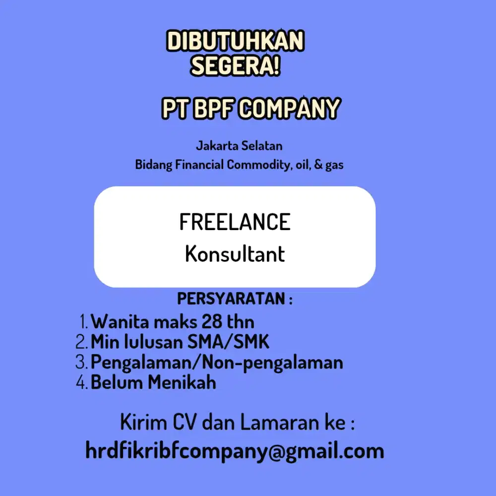 Lowongan Freelance Jakarta Selatan
