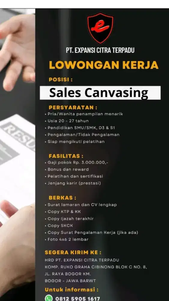 SALES CANVASING