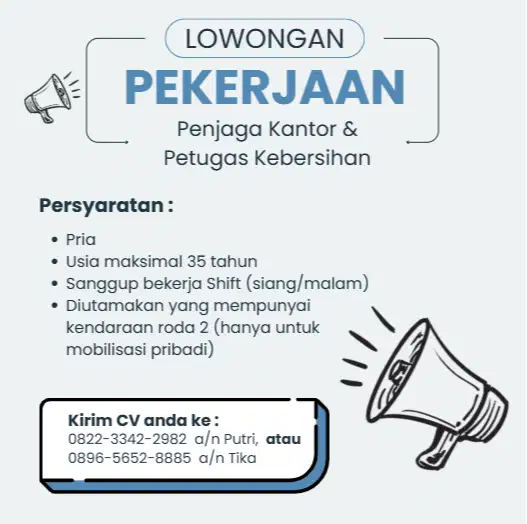 DIBUTUHKAN SEGERA !!!