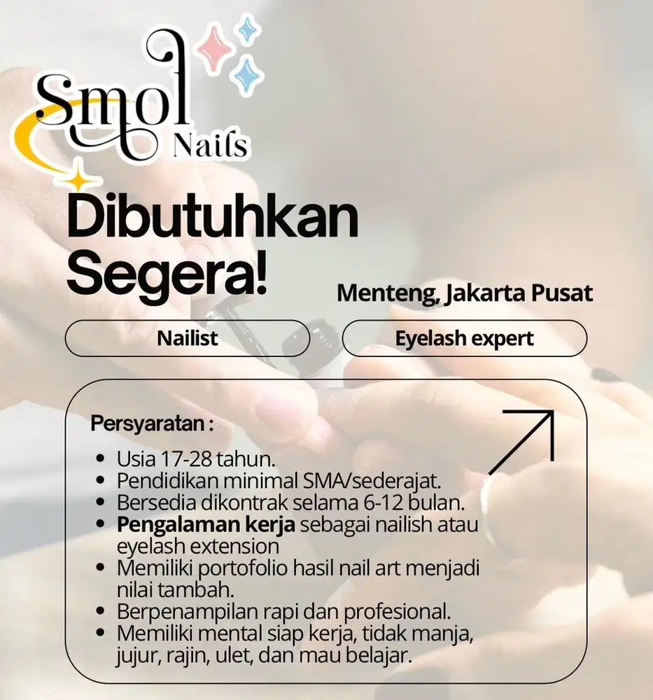 Lowongan eyelash&nails