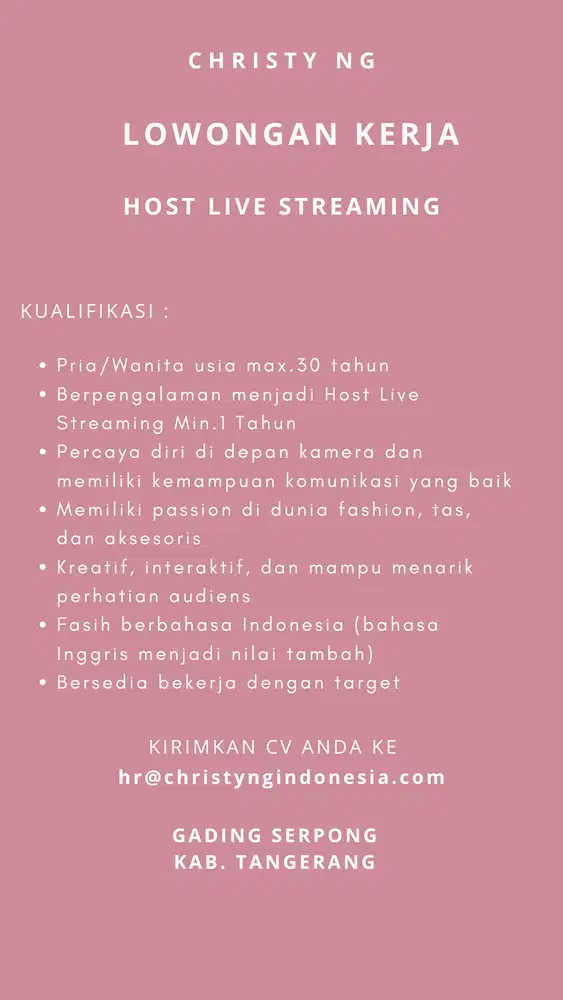 HOST LIVE STREAMING TANGERANG