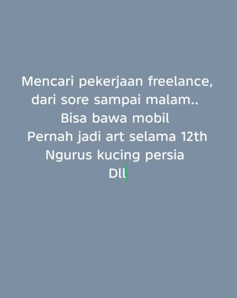 Sedang mencari pekerjaan