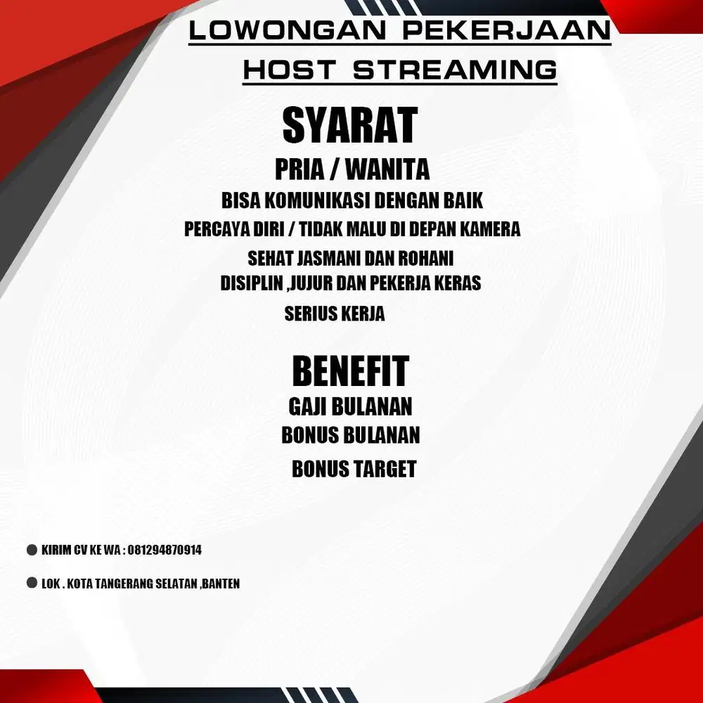 Host Live untuk marketplace