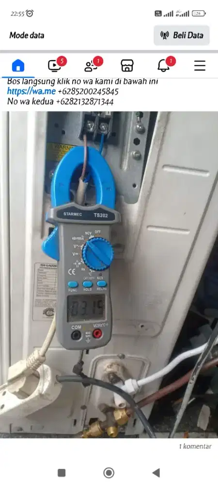 SERVIS AC DAN KULKAS BERGARANSI