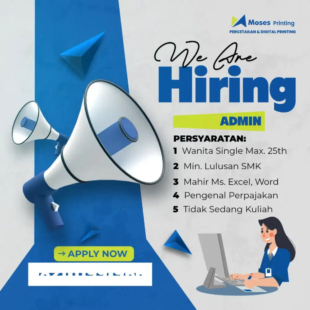DIBUTUHKAN ADMIN WANITA