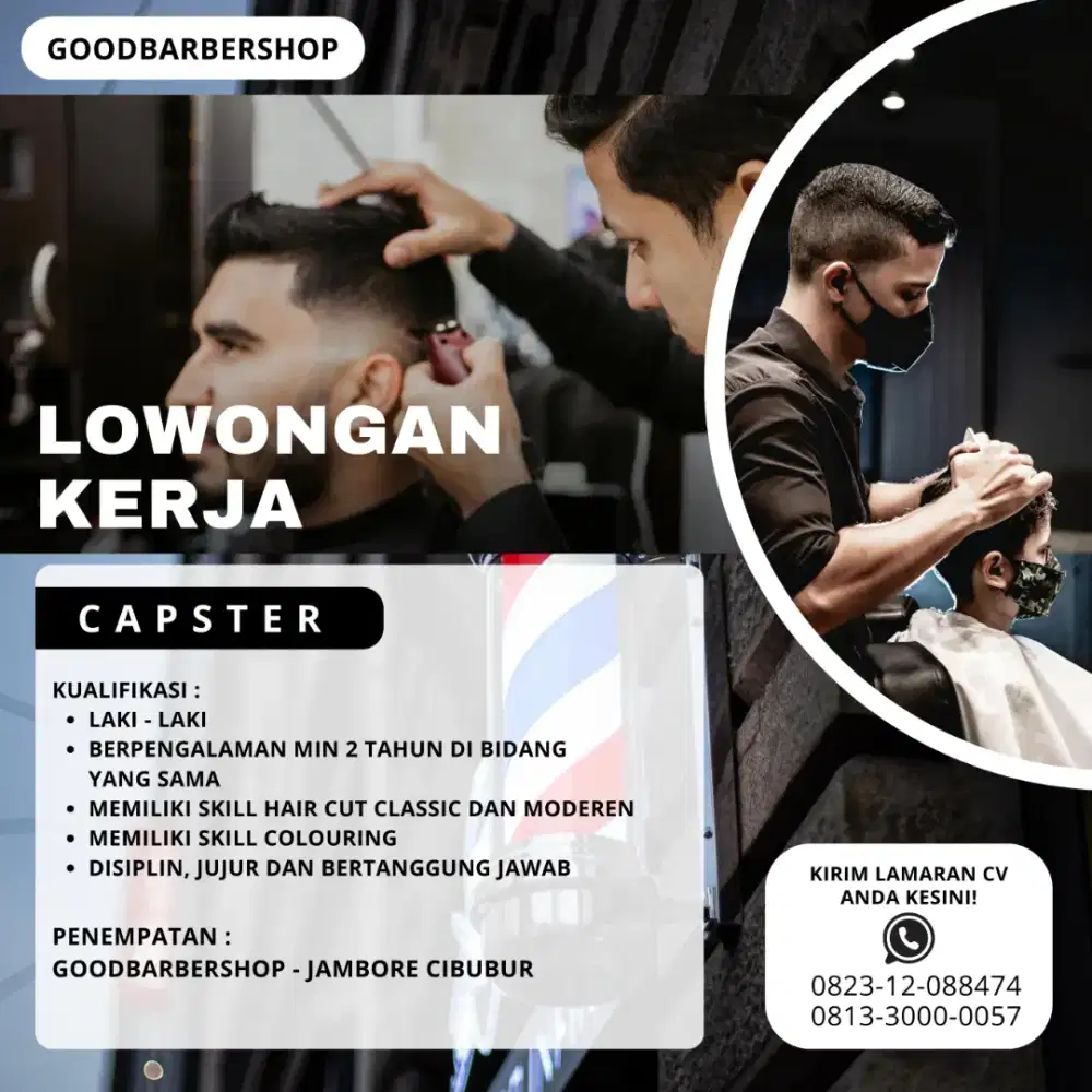 LOWONGAN CAPSTER / BARBERMAN