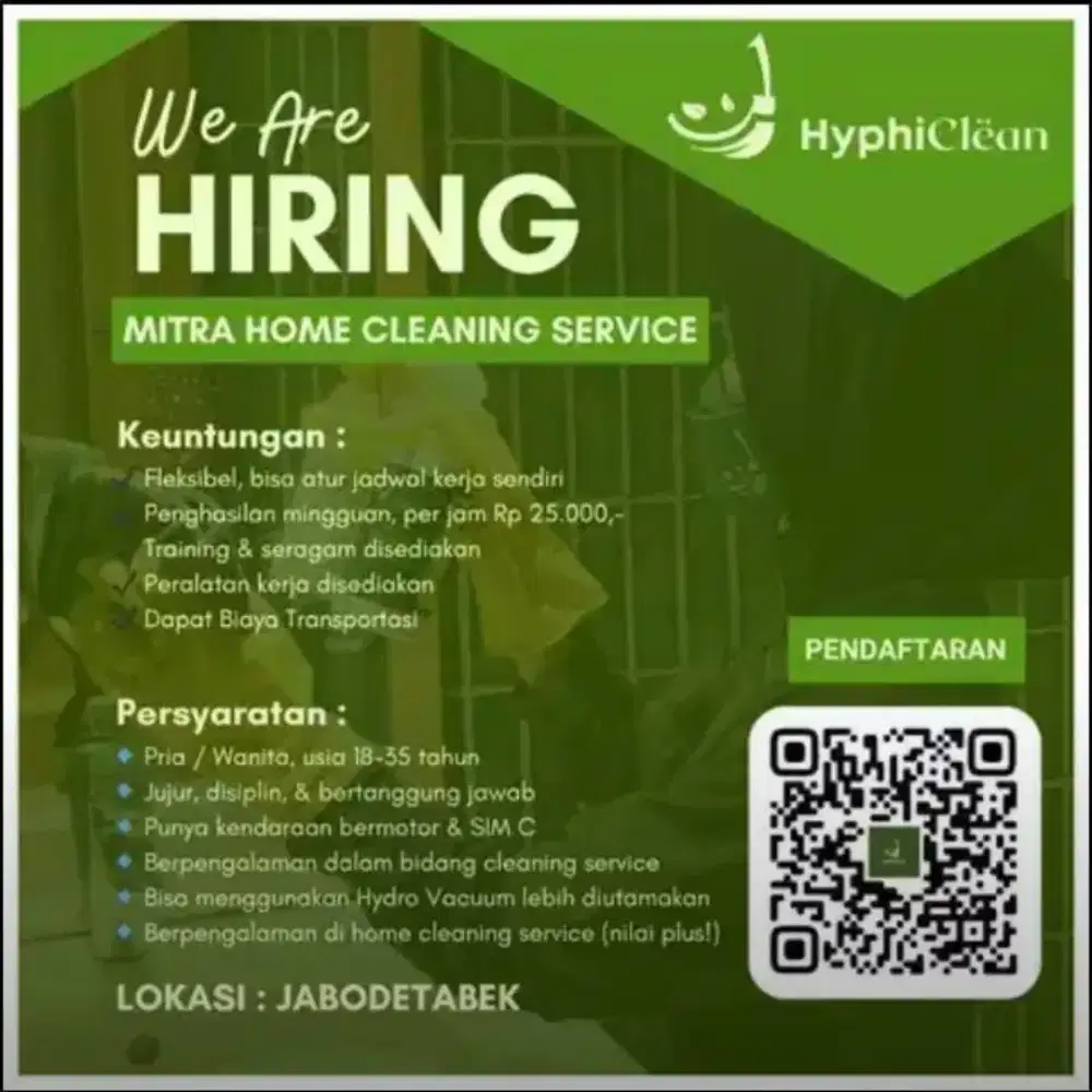 DICARI MITRA CLEANING SERVICE UNTUK PEMBERSIHAN RUMAH KE RUMAH