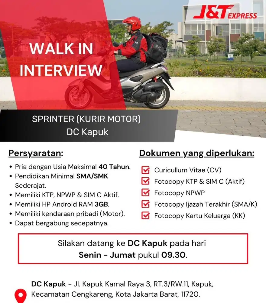 Kurir Motor Jakarta Barat