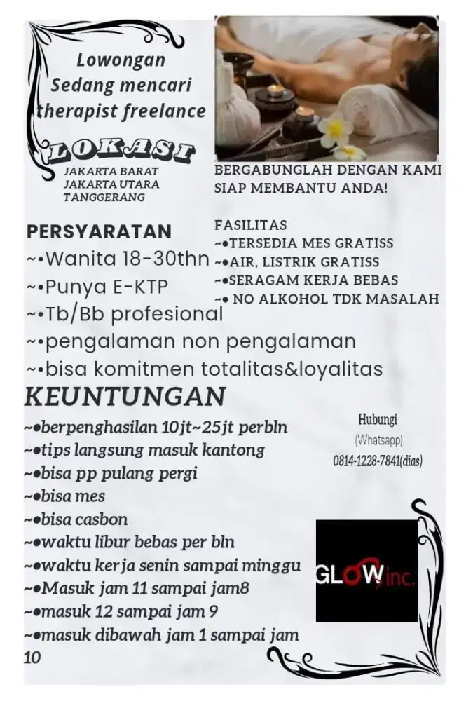 Loker therapis spa