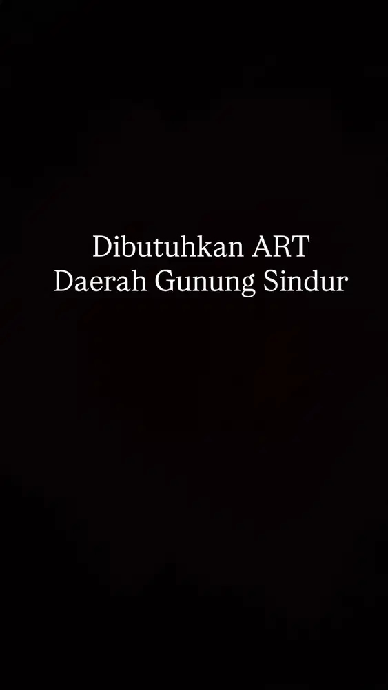 Dicari Jasa ART Gunung Sindur