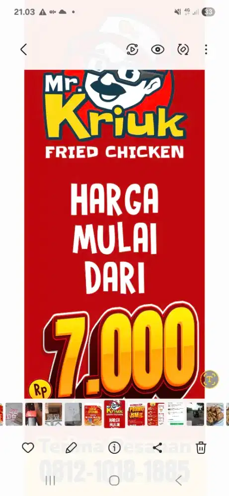 dibutuhkan karyawan fried chicken mr kriuk