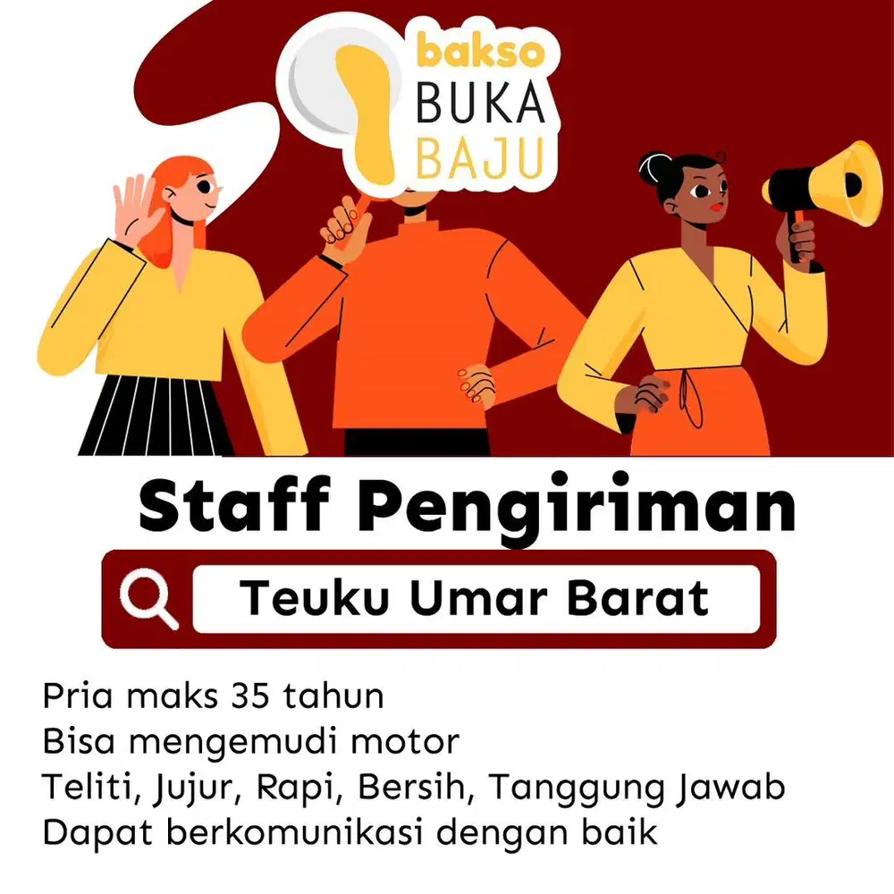 DICARI STAFF PENGIRIMAN