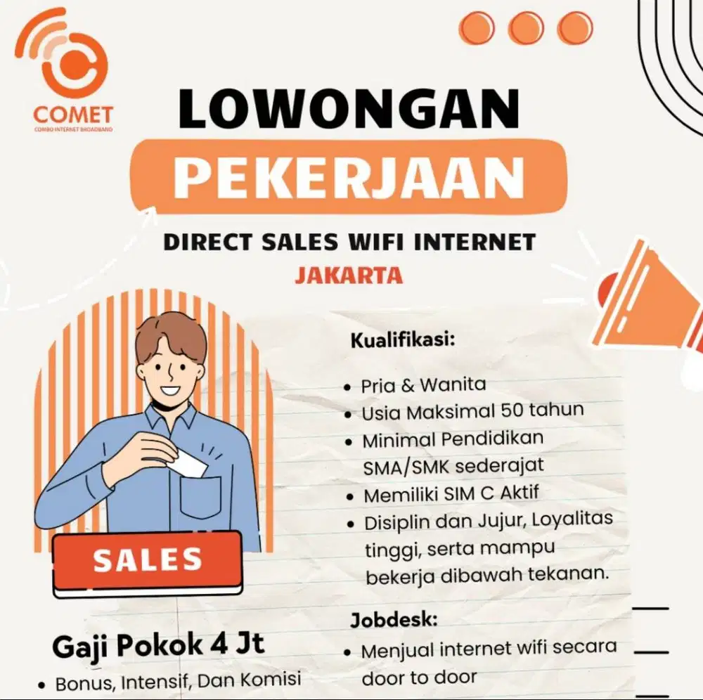 WE’RE HIRING!  Mau punya penghasilan stabil + bonus melimpah?  Saatnya