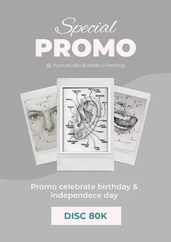 PROMO PIERCINGS (Hans_Studio Jakarta Selatan)