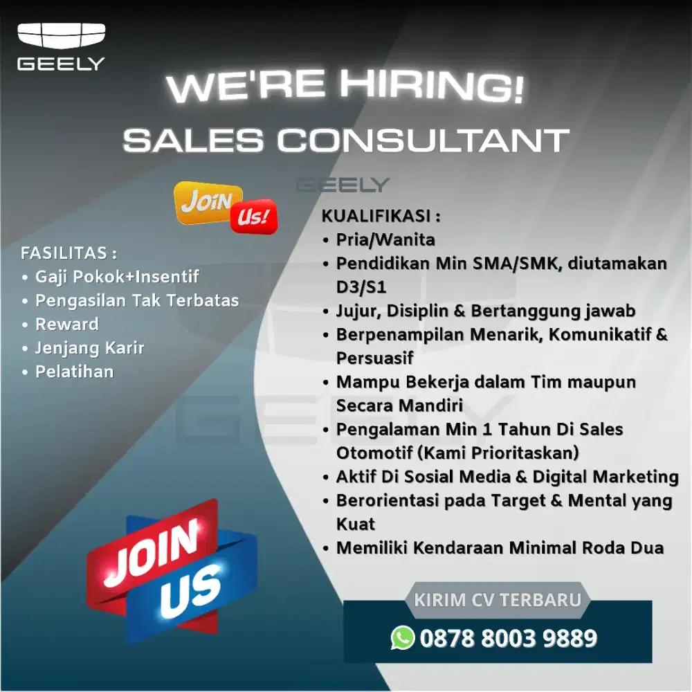 Sales Consultant Geely