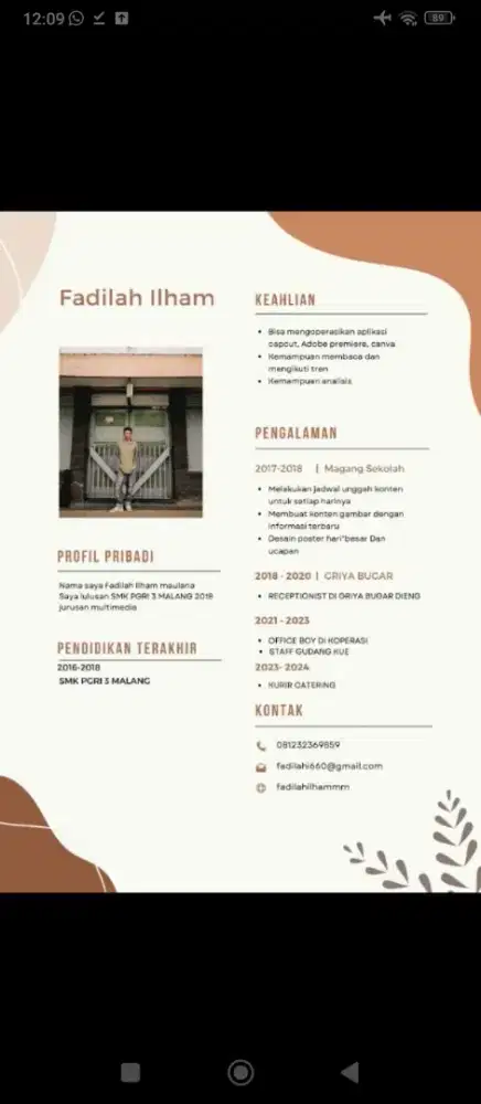 Saya sedang mencari kerja