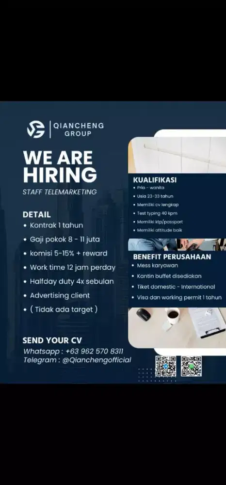 WE ARE HIRING TELEMARKETING