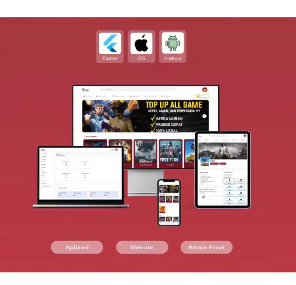 paket Web Aplikasi TopUP Game & PPOB + Reseller