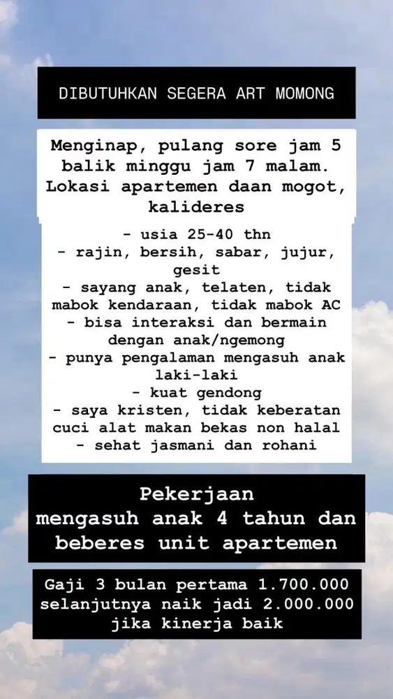 Momong anak nginap