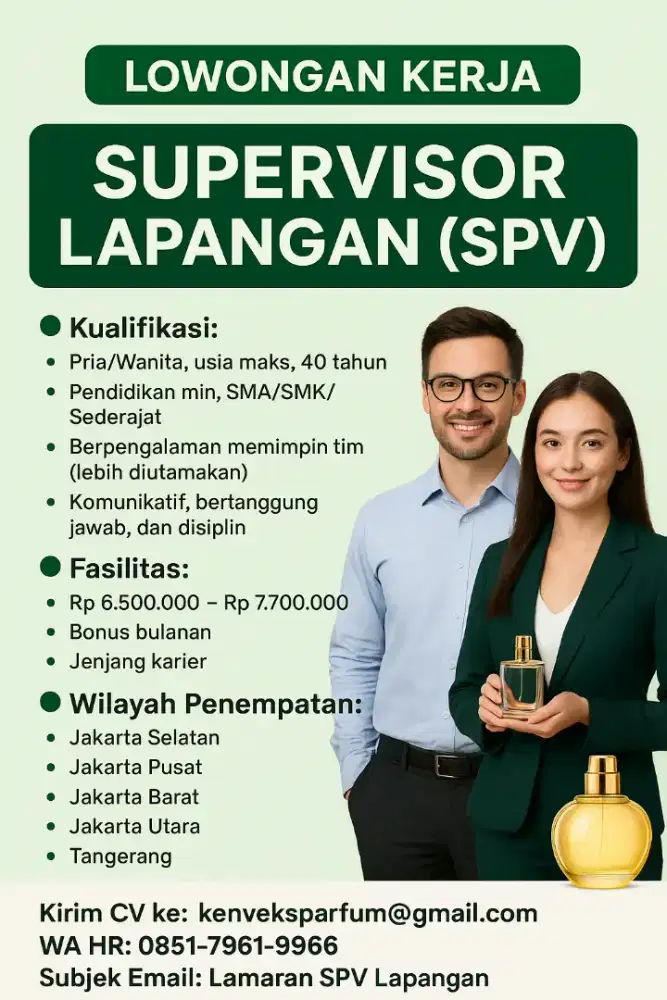 Lowongan kerja spv lapangan