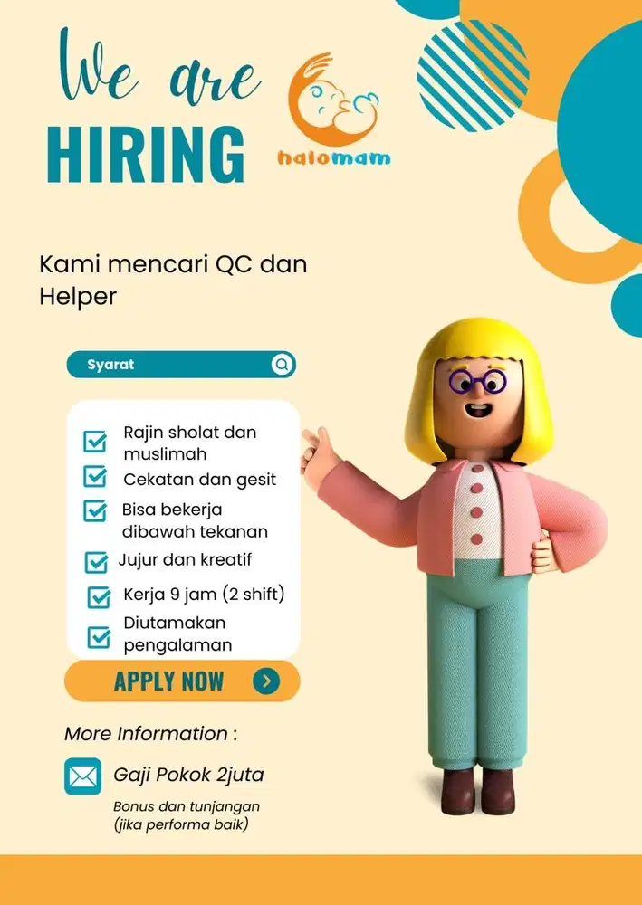 Lowongan QC dan Helper