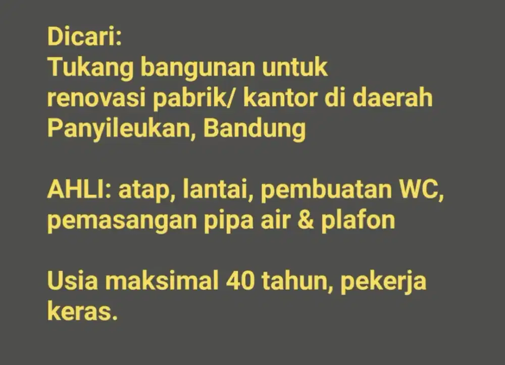 Tukang Bangunan