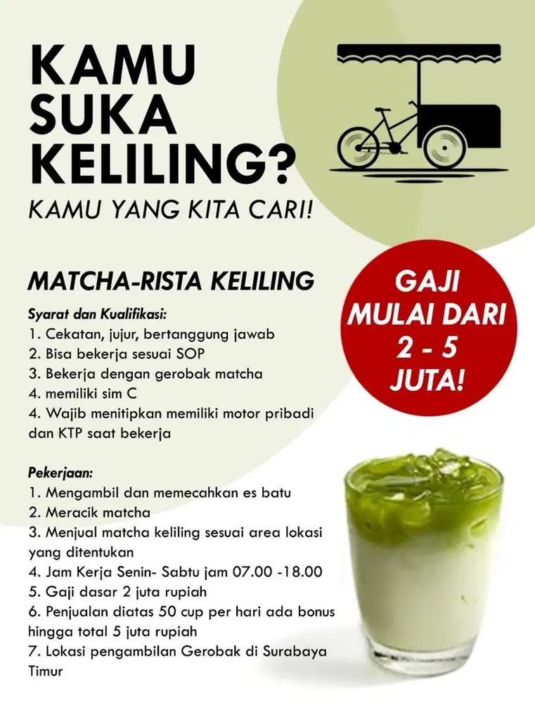 Rider Gerobak Matcha