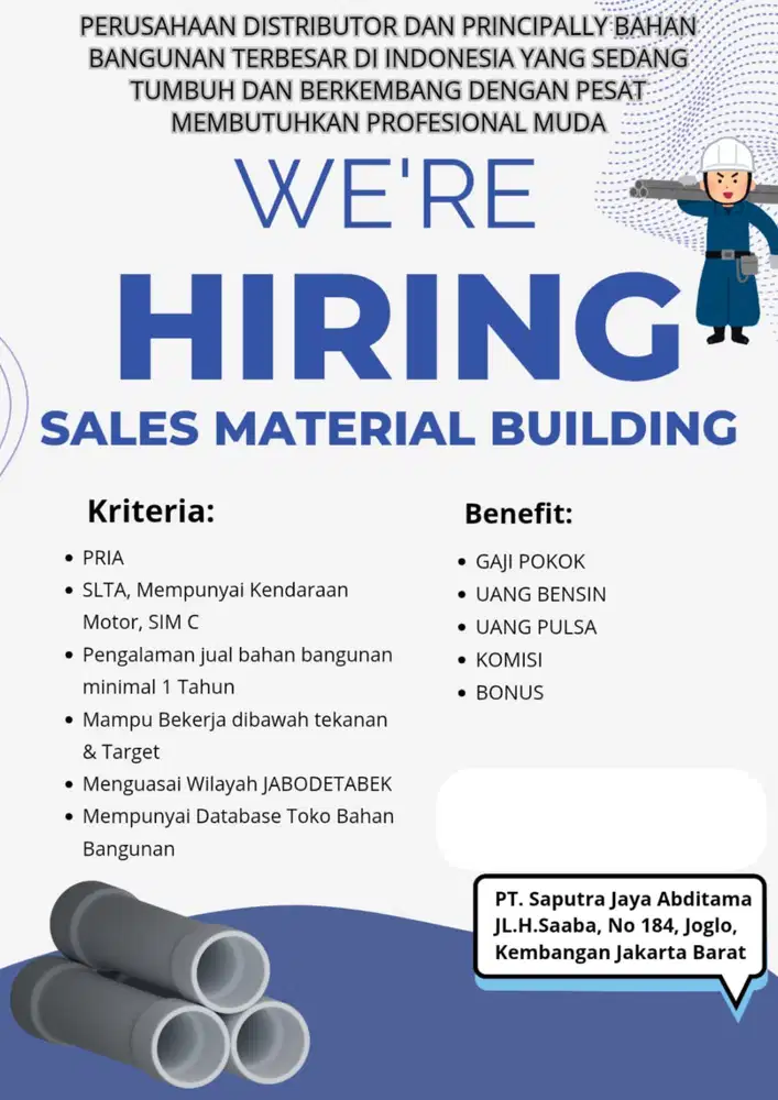 SALES MATERIAL BUILDING
