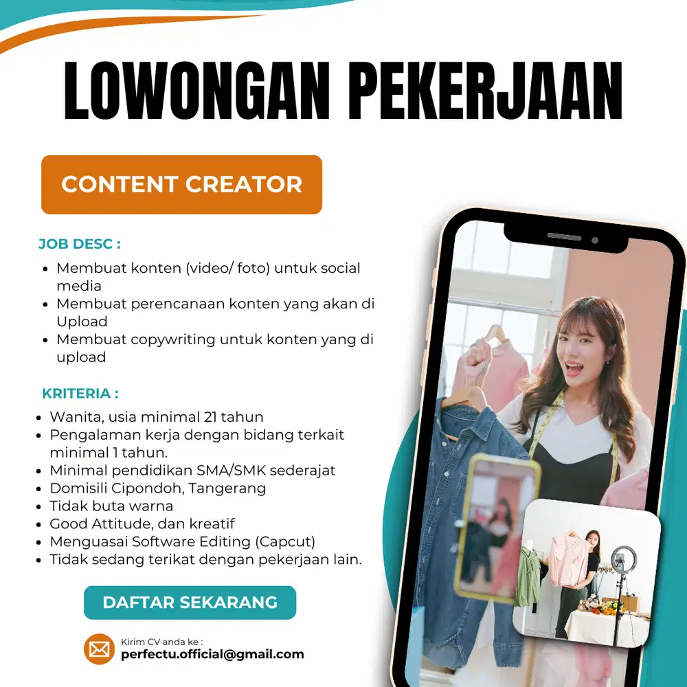 Host Live Streaming Tiktok Shopee Fashion Muslim Wanita