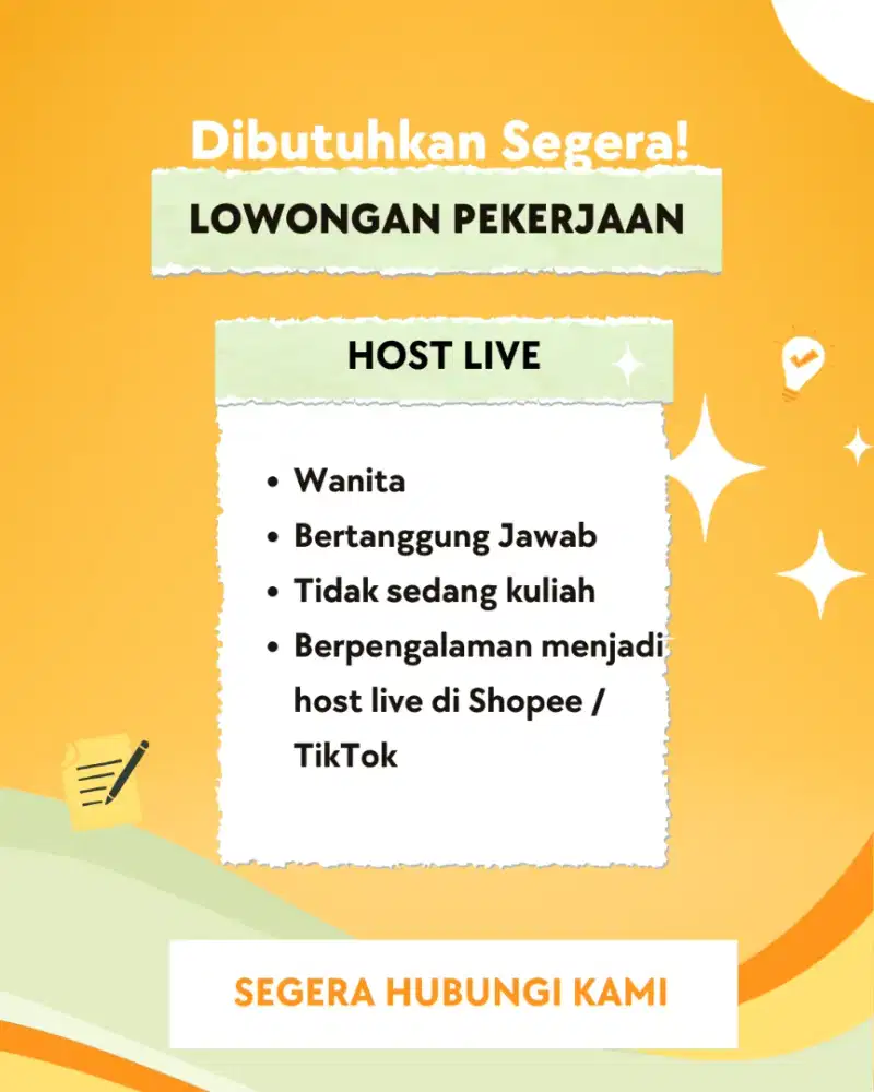 HOST LIVE FULL TIME & PART TIME