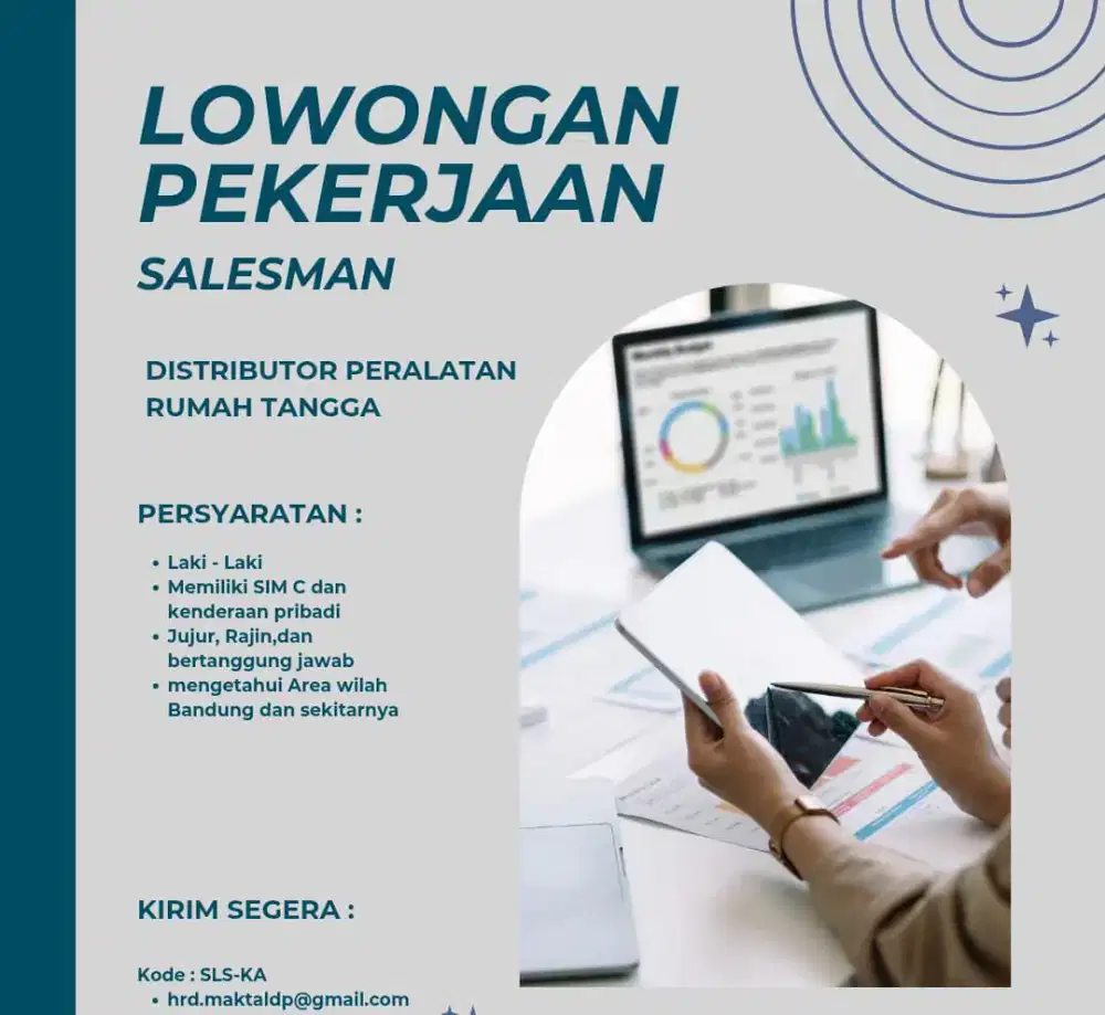 Dibutuhkan segera salesman