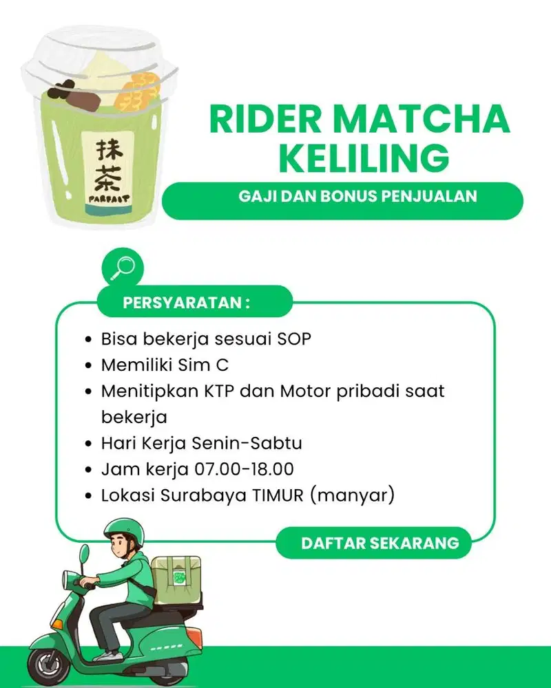 Rider Gerobak Matcha
